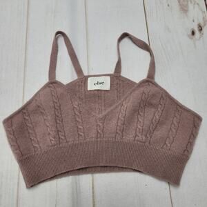 Else 100% cashmere bralette lounge loungewear cozy mauve